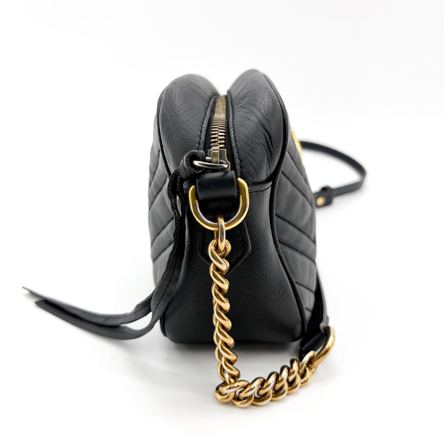 Gucci GG Marmont Matelassé Small Camera Bag Shoulder Bag Black