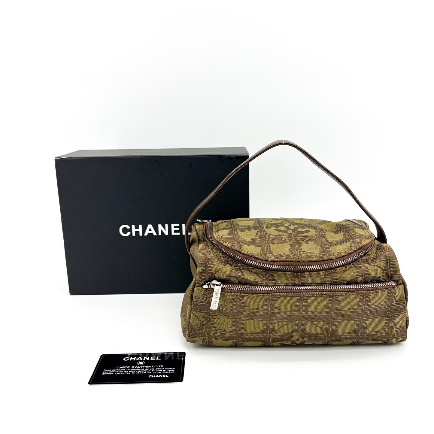 Chanel New Travel Line Vanity Bag Khaki
