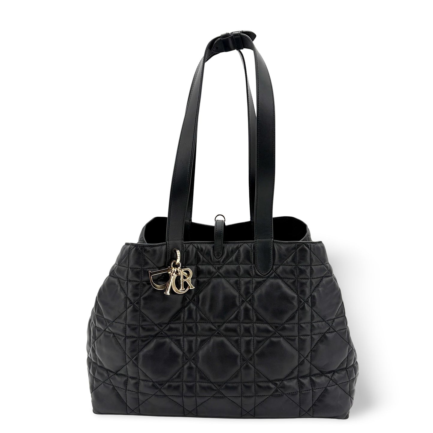 Dior Toujours Large Soft Shopper Bag Black Gold Hardware