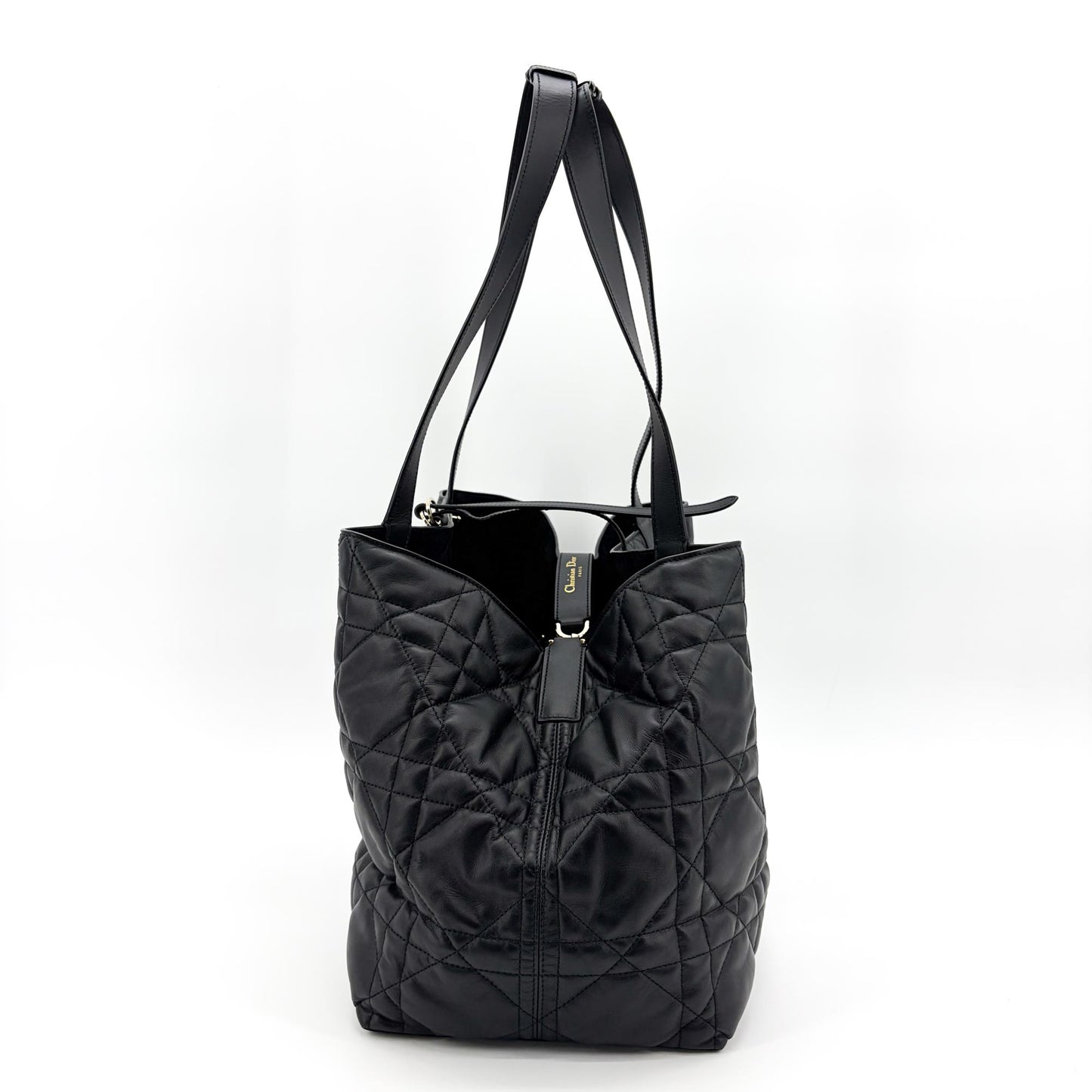 Dior Toujours Large Soft Shopper Bag Black Gold Hardware