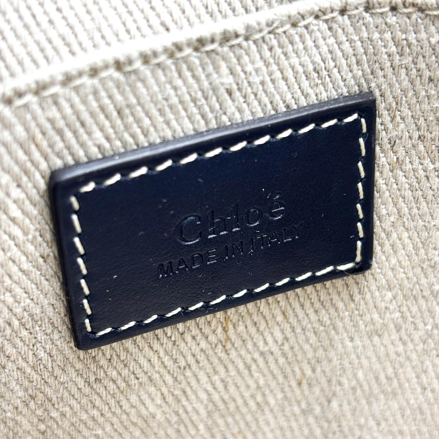 Chloé Woody Mini Tote Bag Navy