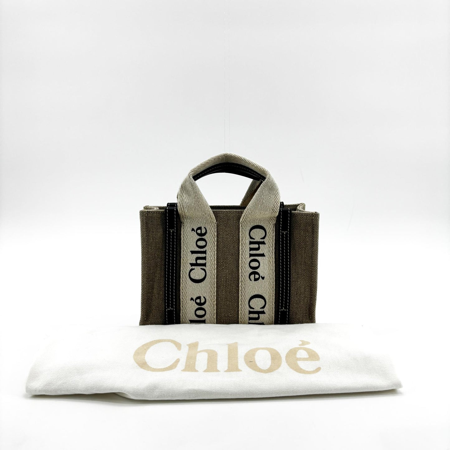 Chloé Woody Mini Tote Bag Navy