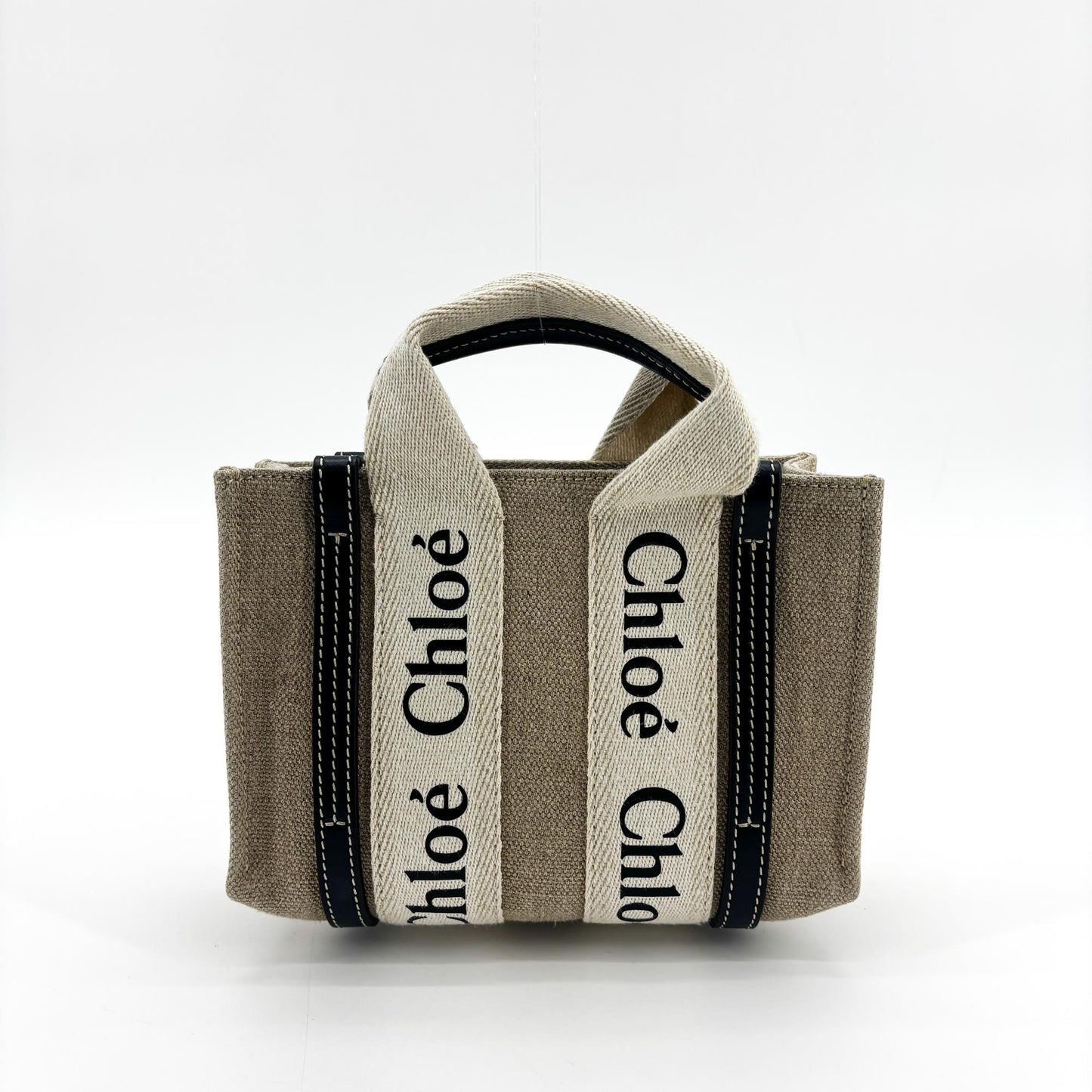 Chloé Woody Mini Tote Bag Navy