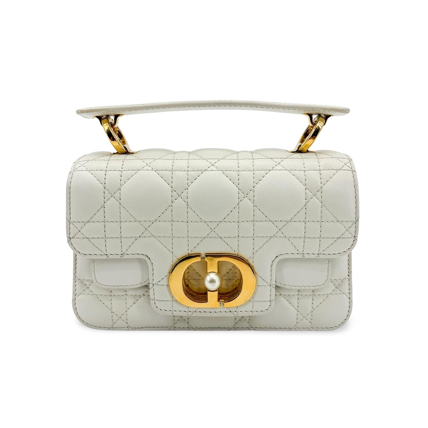 Dior Micro Caro Bag White Canage Calfskin