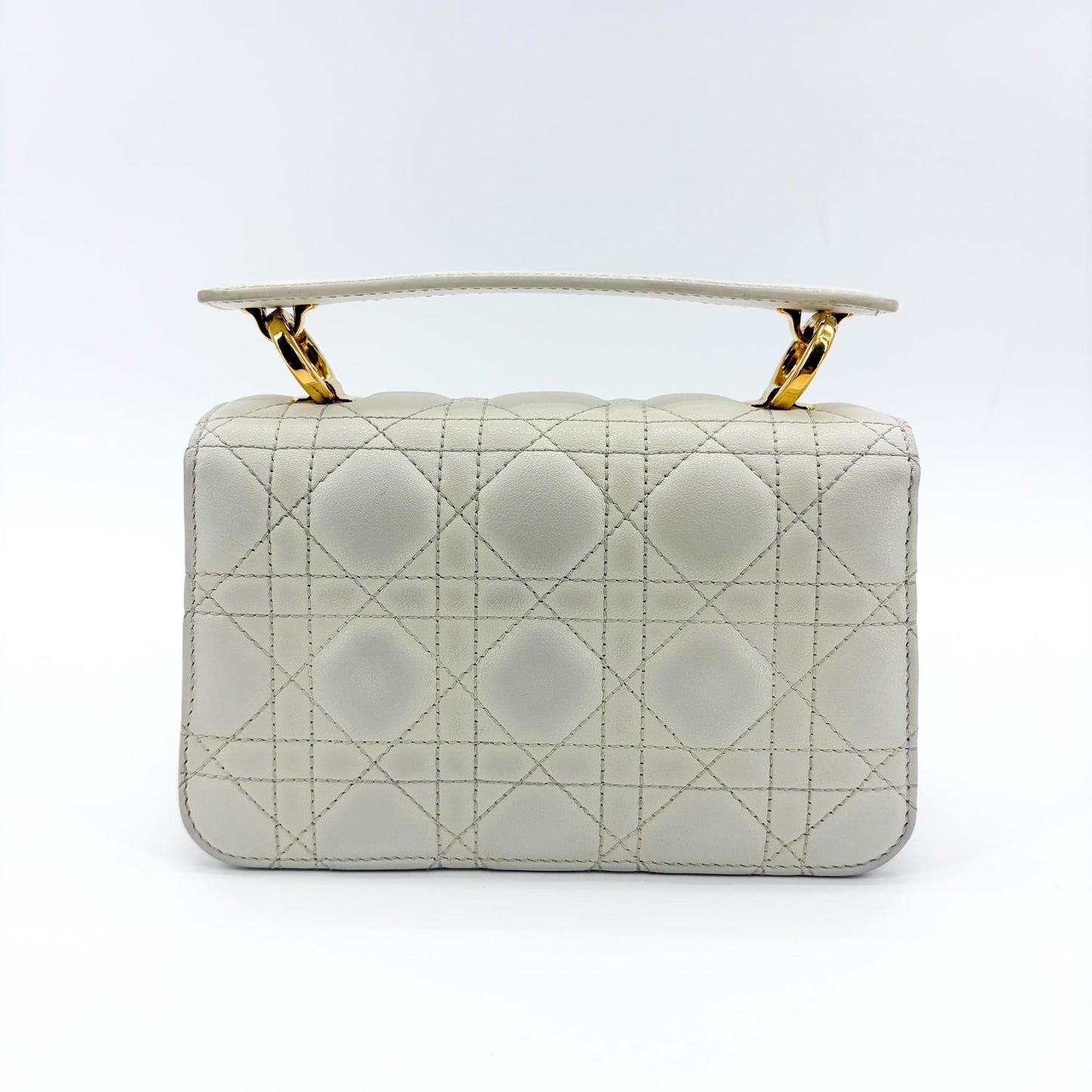 Dior Micro Caro Bag White Canage Calfskin