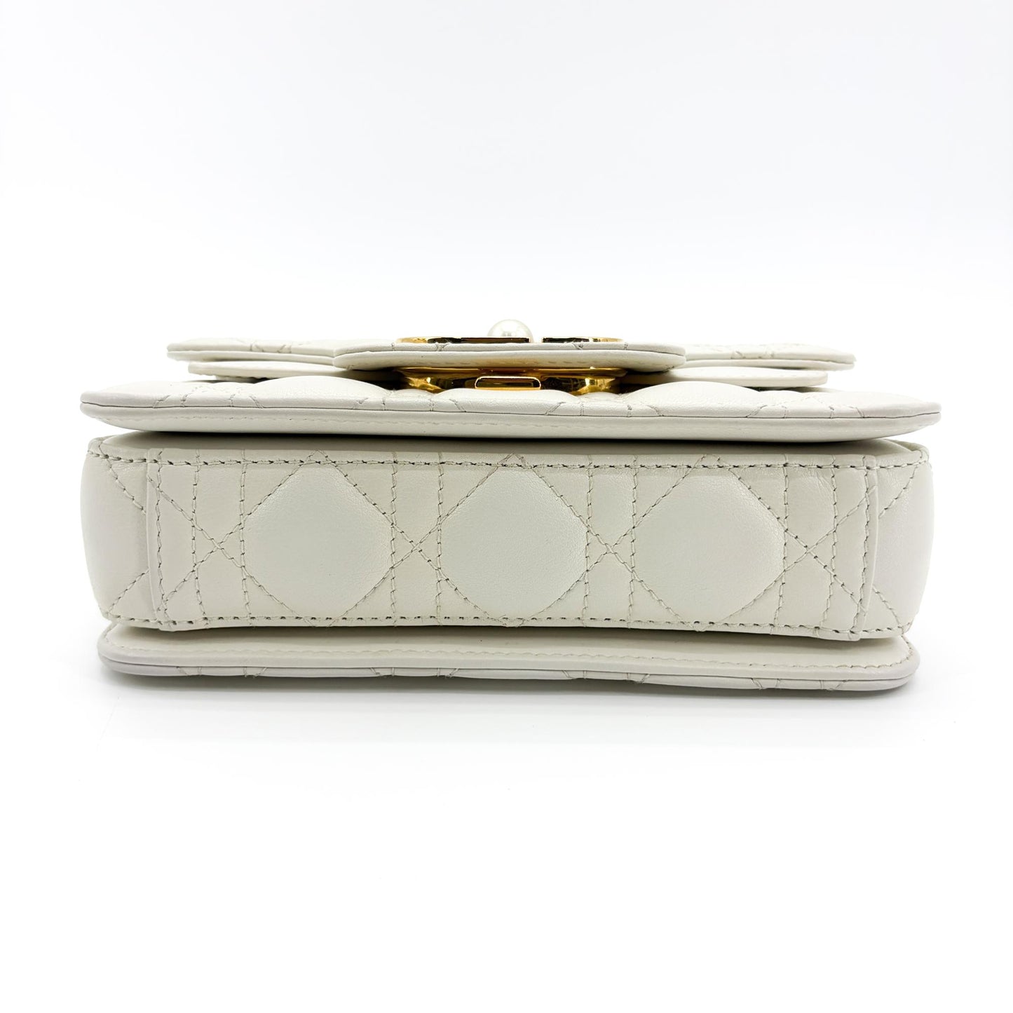 Dior Micro Caro Bag White Canage Calfskin