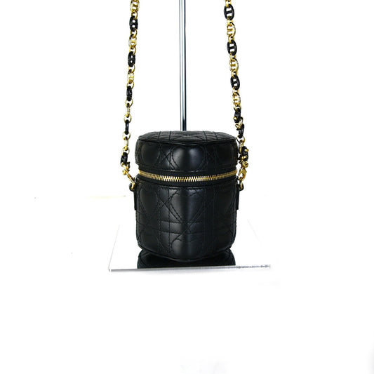 Cannage Micro Heart Vanity Case Crossbody Bag