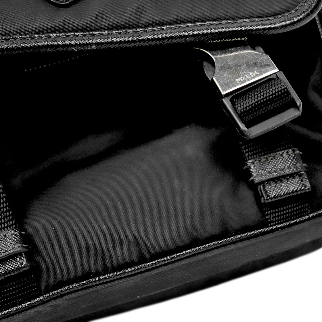 Prada Black Rynylon Messenger Crossbody Bag