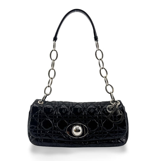 Dior Cannage Rendezvous Shoulder Bag Black