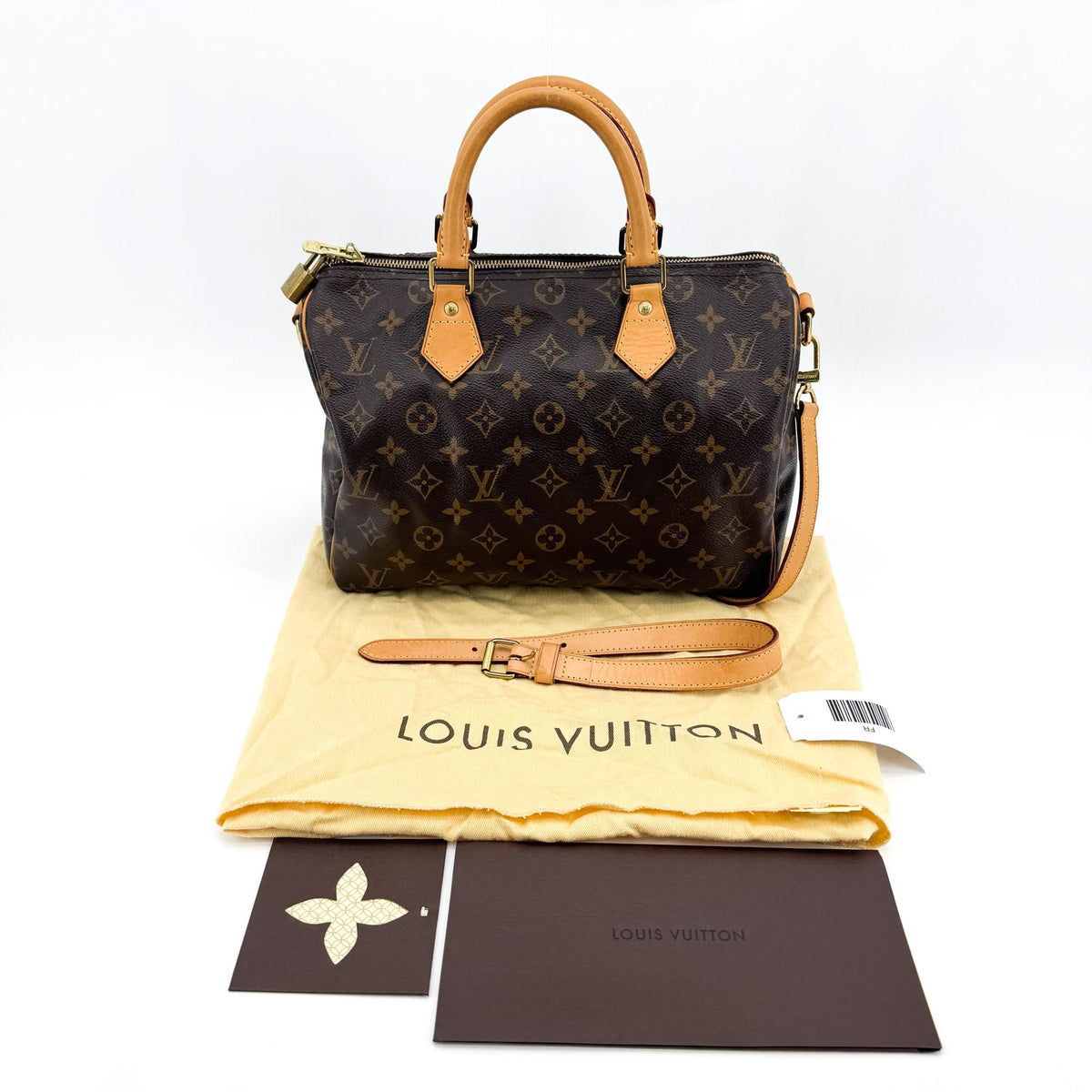 Louis Vuitton Monogram Speedy Bandourie 30 Brown