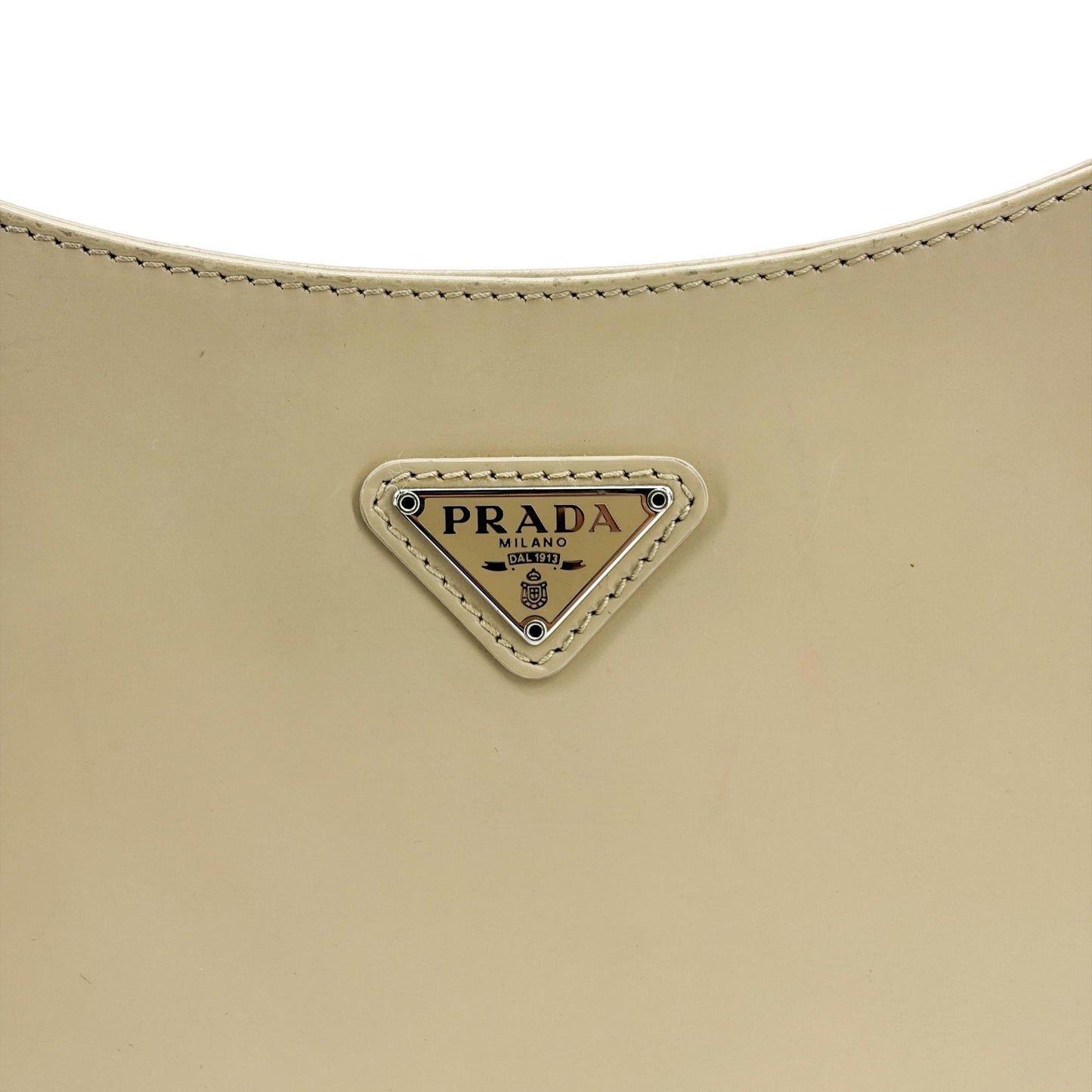 Prada Cleo Brushed Leather Shoulder Bag Khaki