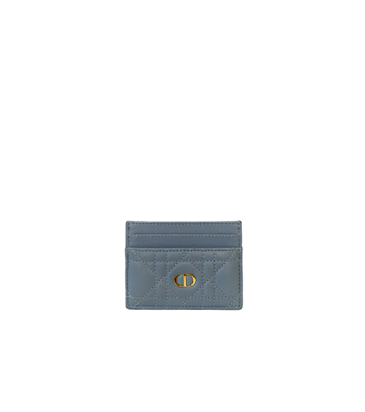 Dior Blue Caro Card Holder Wallet
