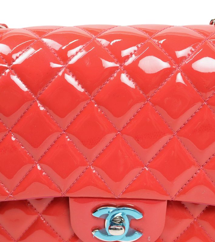 Chanel Red Medium Pendant Double Flap Classic Shoulder Bag