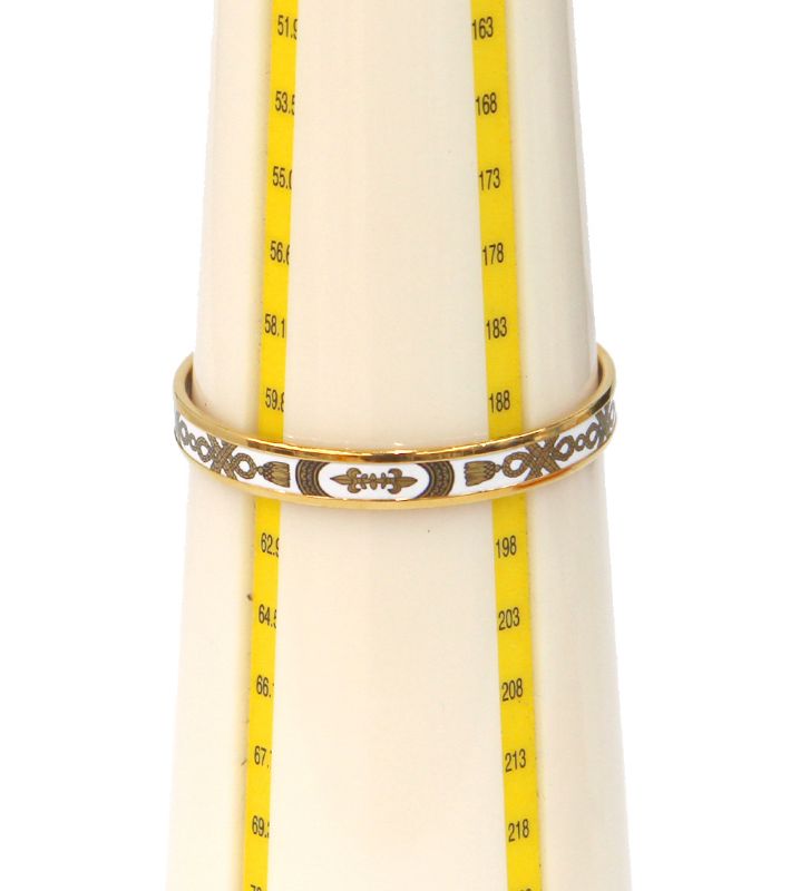 Hermès Ivory Enamel Bangle Bracelet