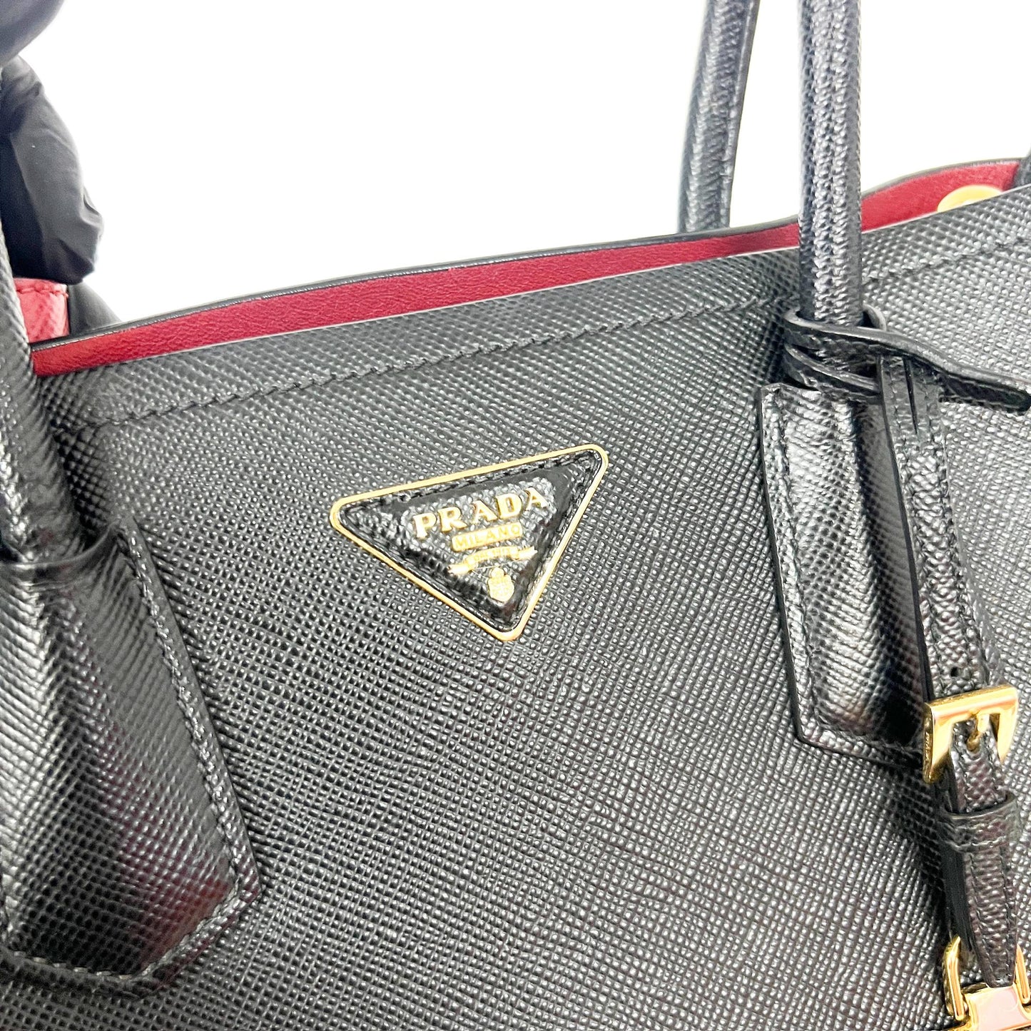 Prada Saffiano Cur Double Bag Medium 1BG775