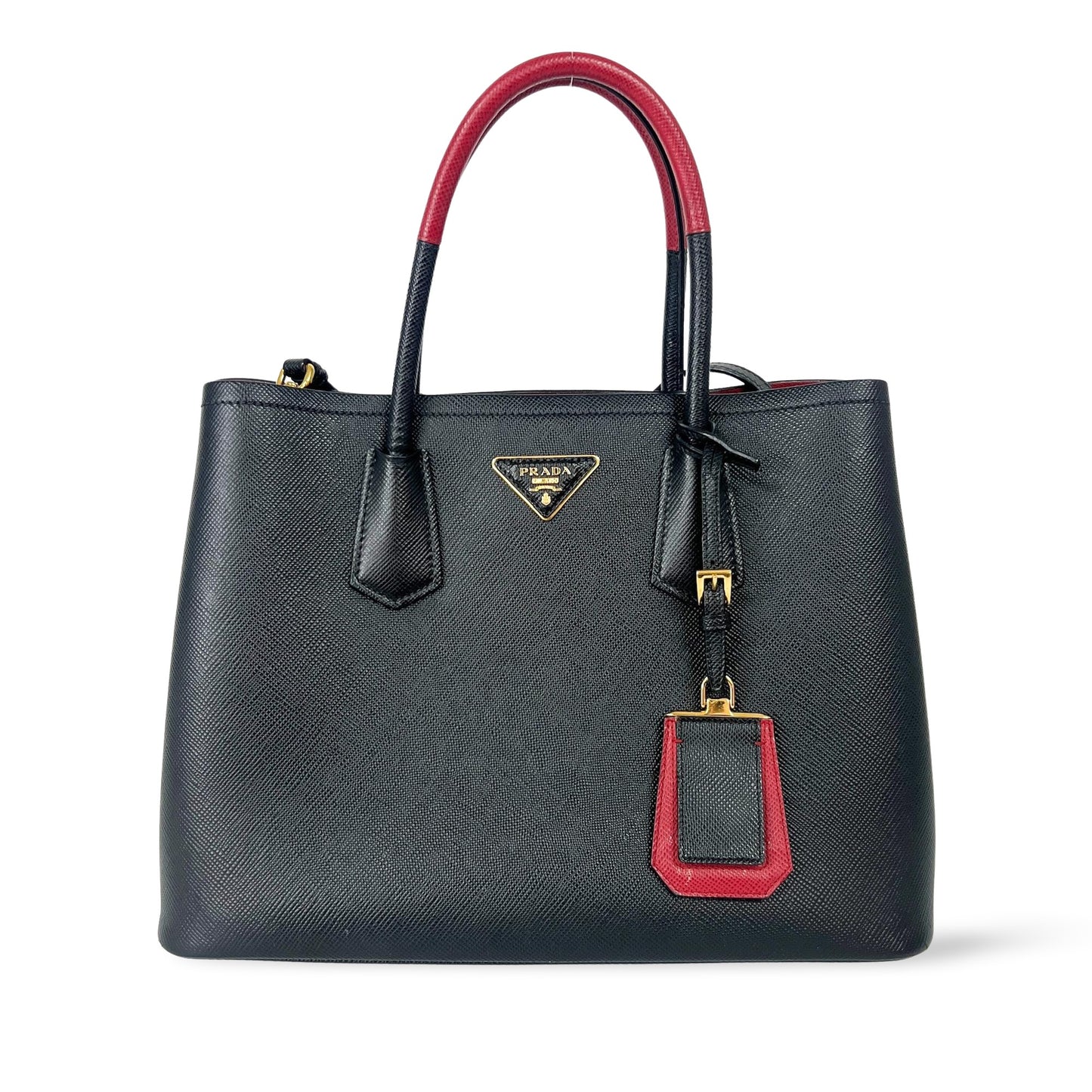 Prada Saffiano Cur Double Bag Medium 1BG775