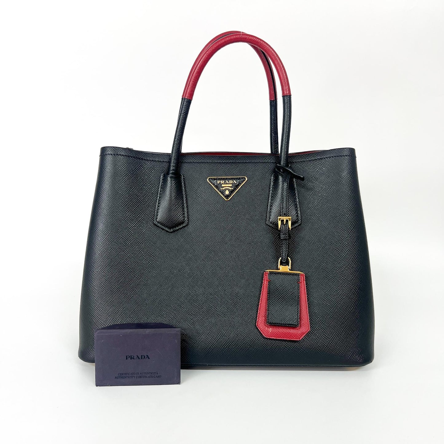 Prada Saffiano Cur Double Bag Medium 1BG775