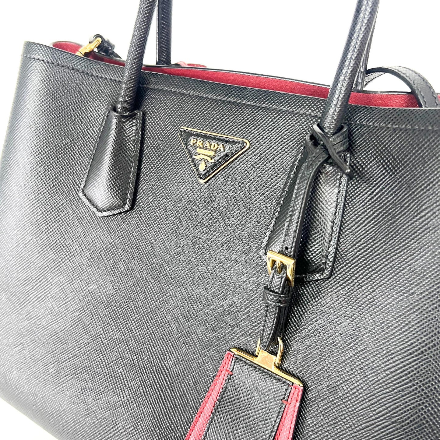 Prada Saffiano Cur Double Bag Medium 1BG775