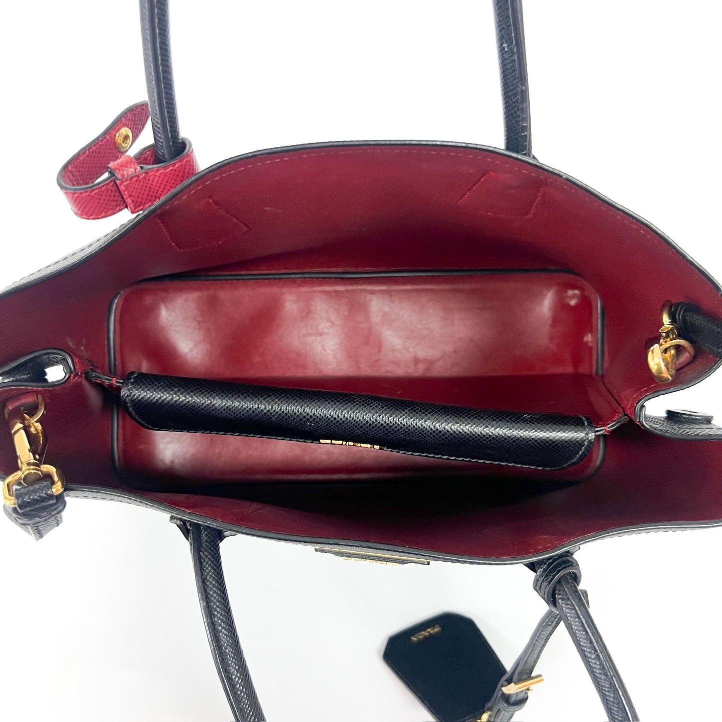 Prada Saffiano Cur Double Bag Medium 1BG775