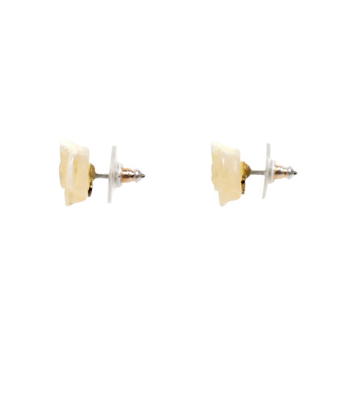 Chanel Camellia Gold CC Earrings