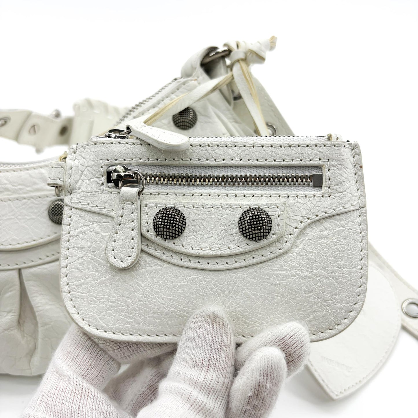Balenciaga Le Cagol XS Shoulder Bag White