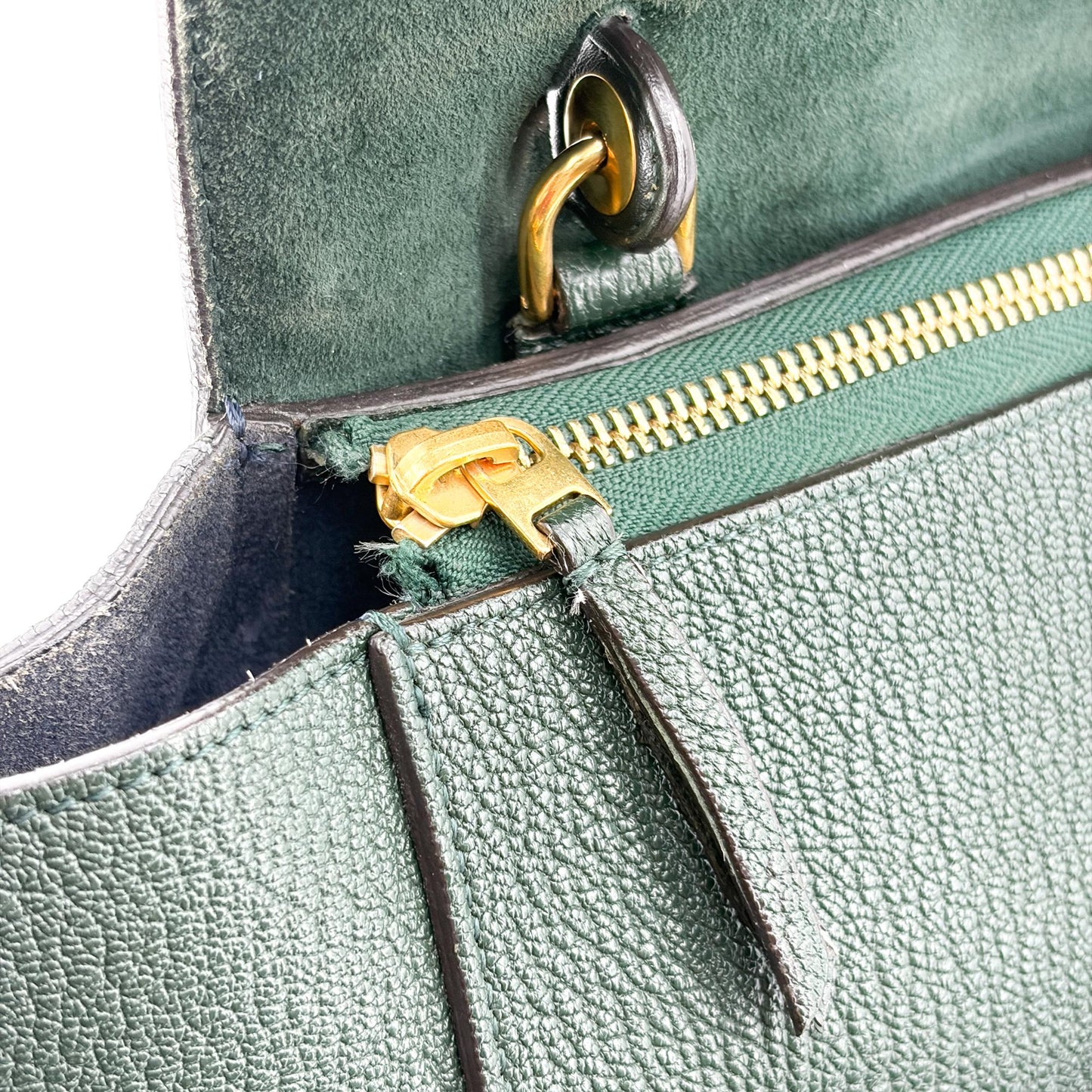 Celine Micro Belt Bag Amazon Green & Black