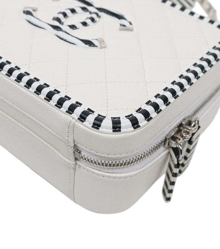 Chanel White Caviar Skin Cosmetic Case