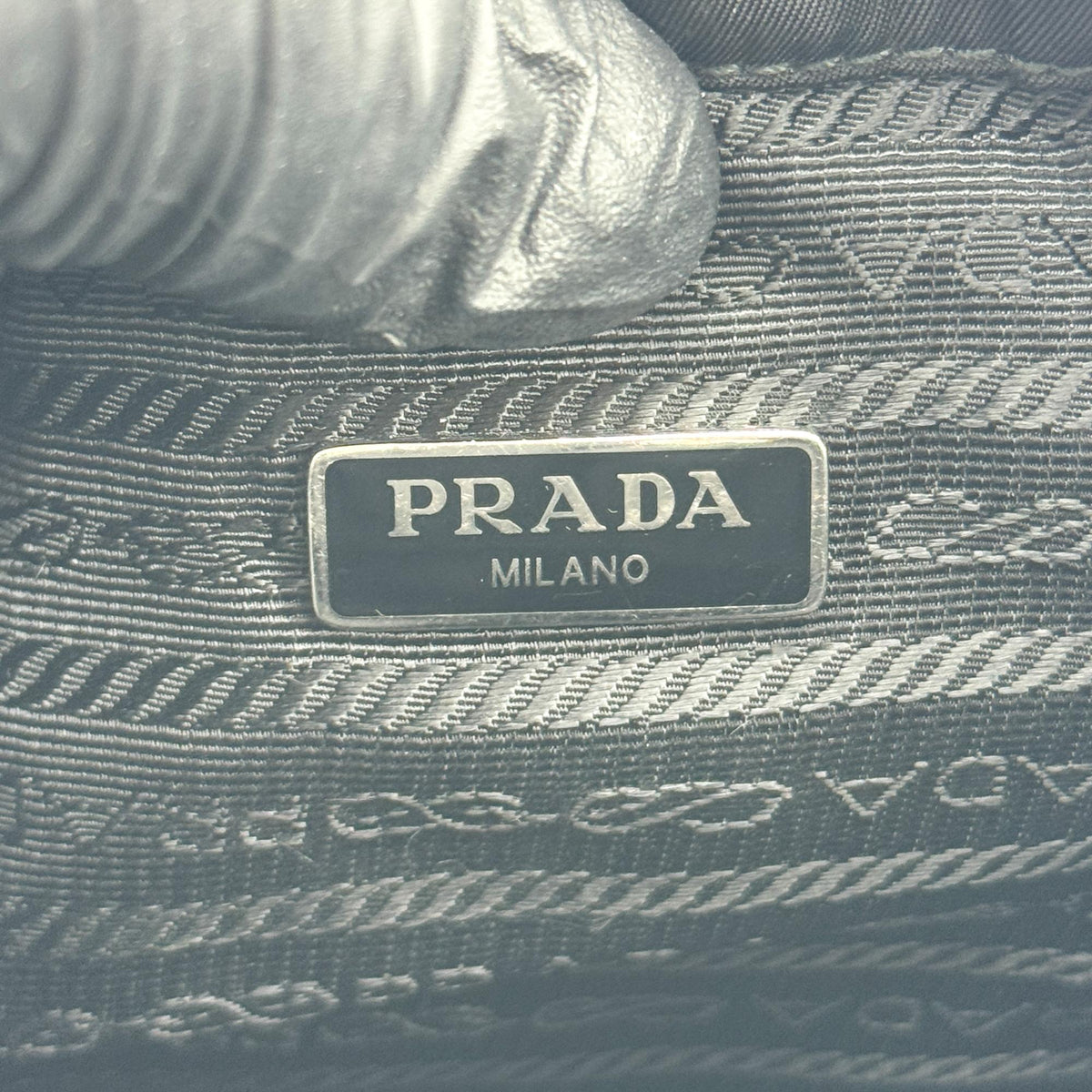 Prada Re-Nylon Bucket Clutch Black