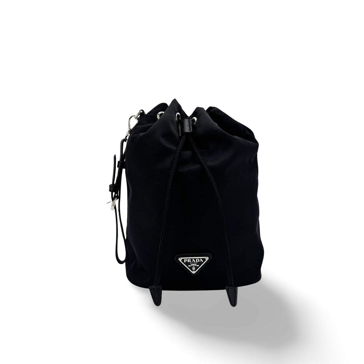 Prada Re-Nylon Bucket Clutch Black