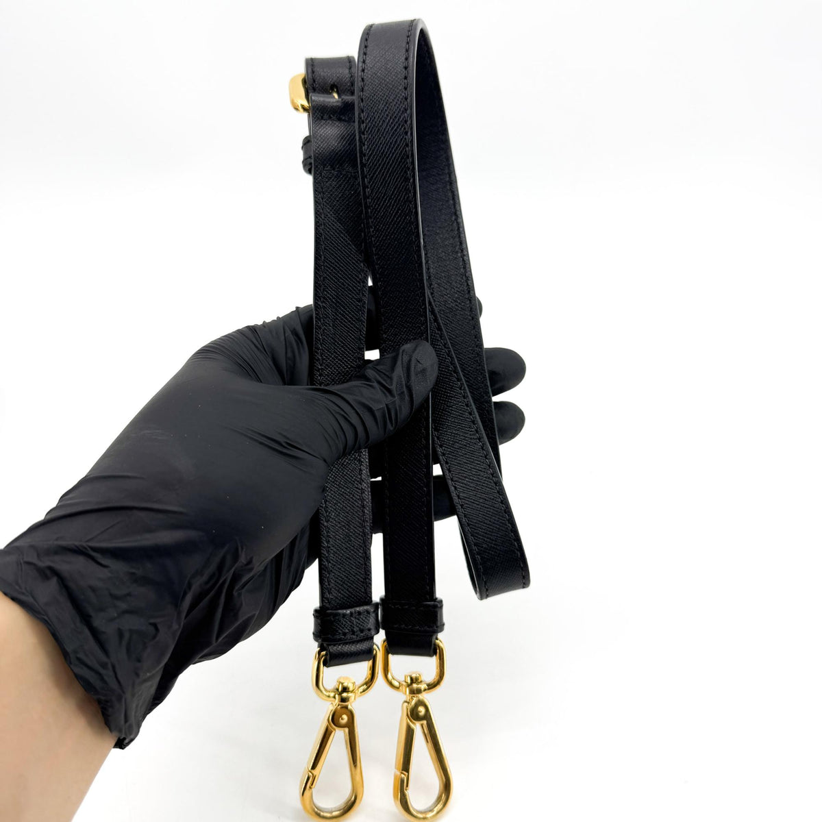 Prada Re-Ylon Tessuto Crossbody Bag Black with Gold Hardware