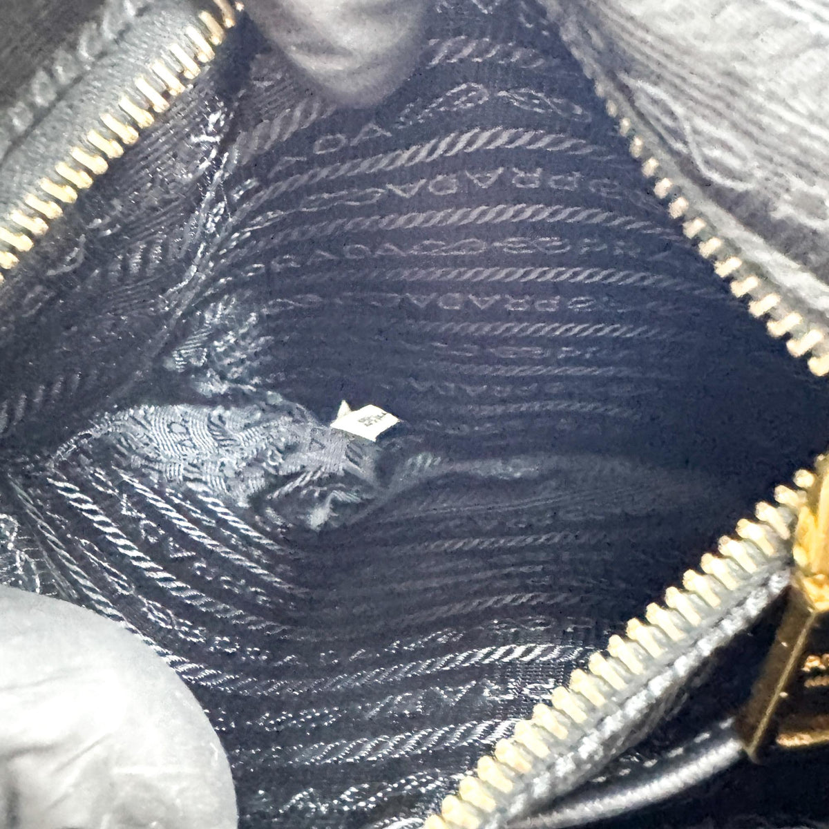Prada Re-Ylon Tessuto Crossbody Bag Black with Gold Hardware