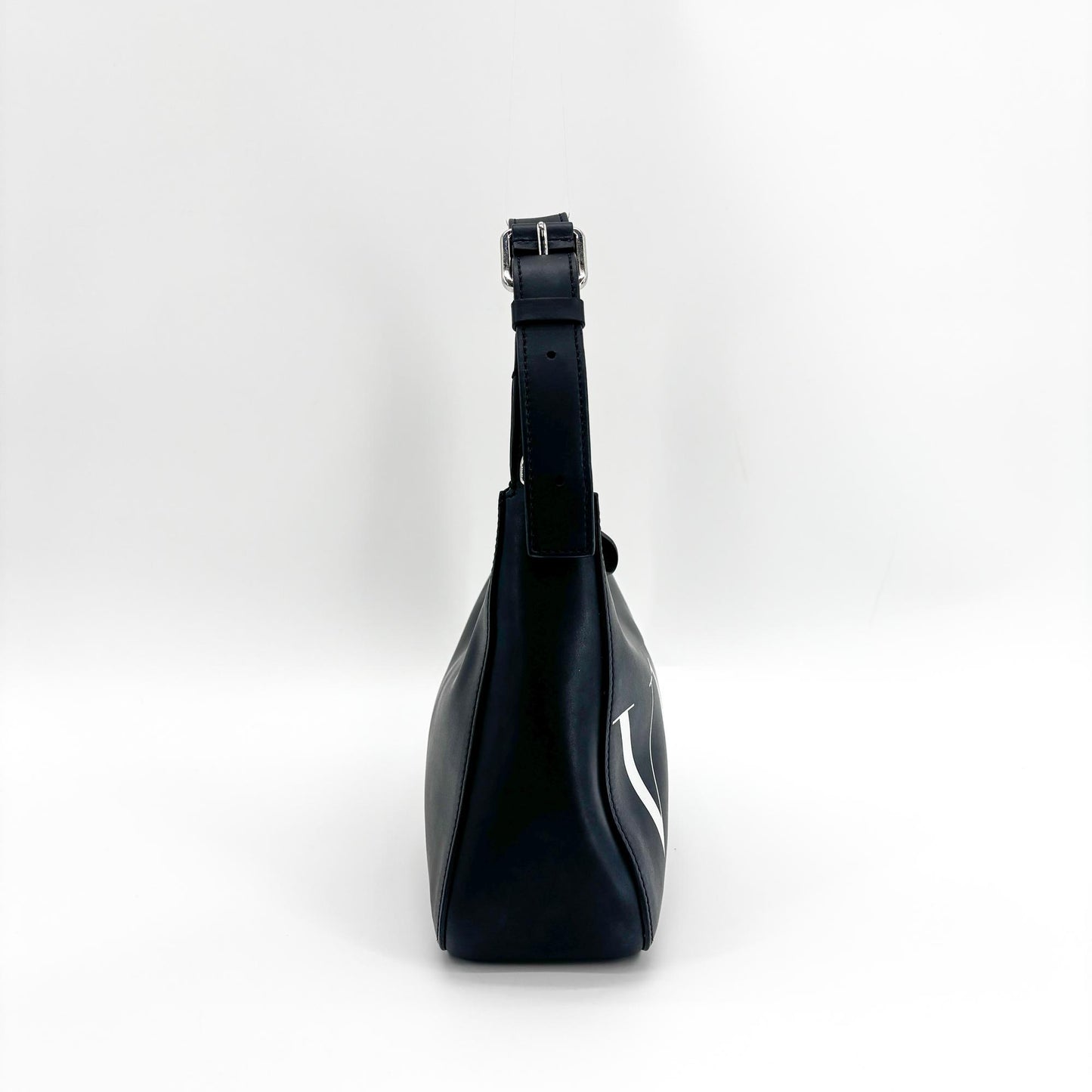 Valentino Garavani VLTN Leather Hobo Bag Black