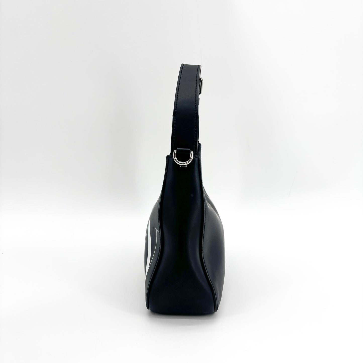 Valentino Garavani VLTN Leather Hobo Bag Black
