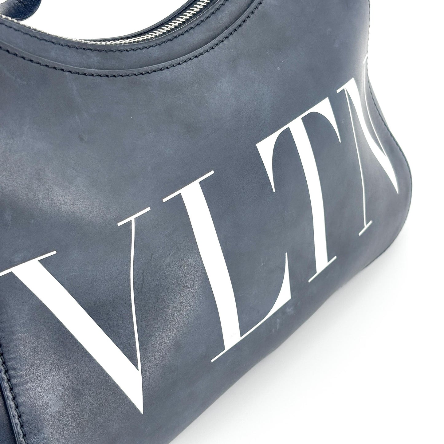 Valentino Garavani VLTN Leather Hobo Bag Black