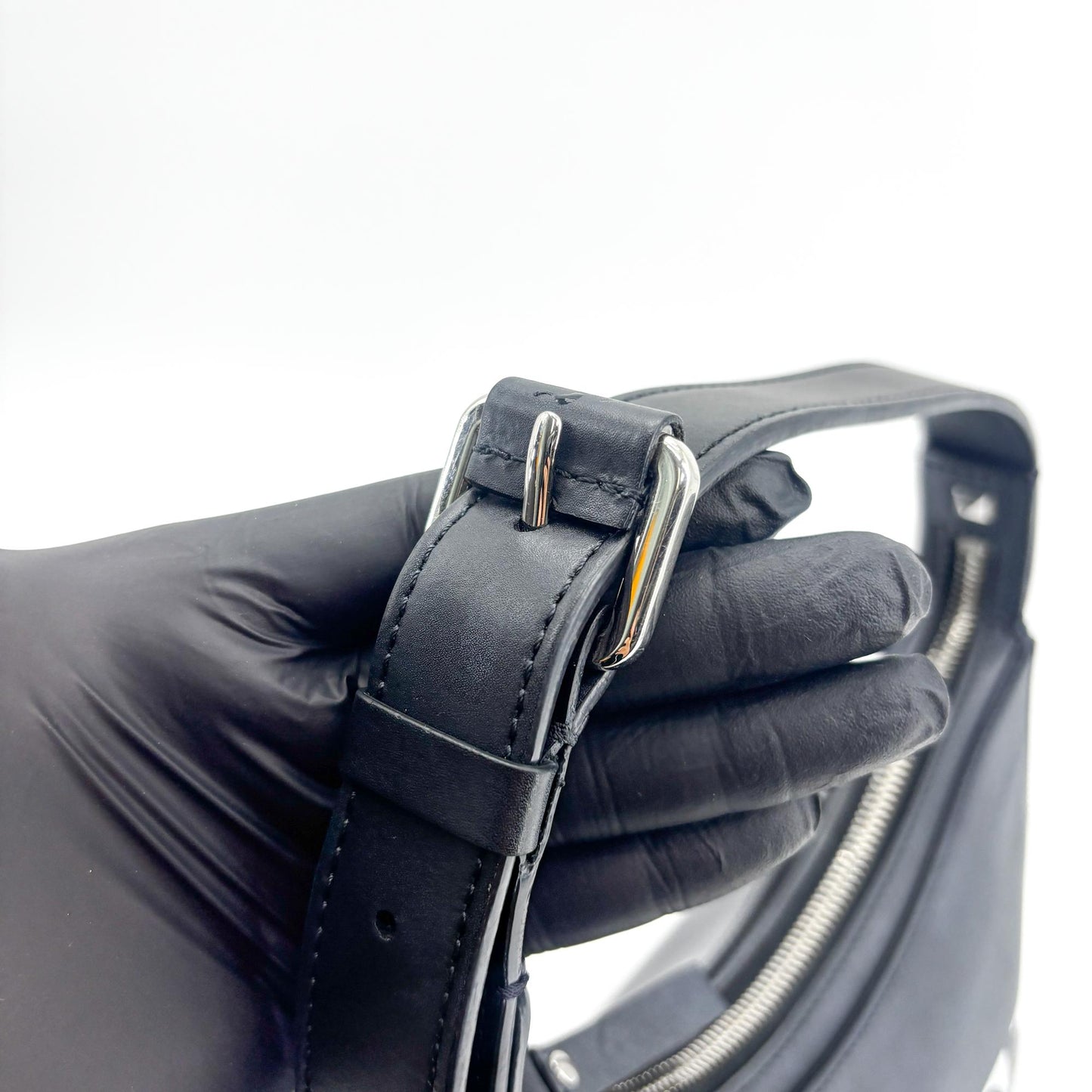 Valentino Garavani VLTN Leather Hobo Bag Black