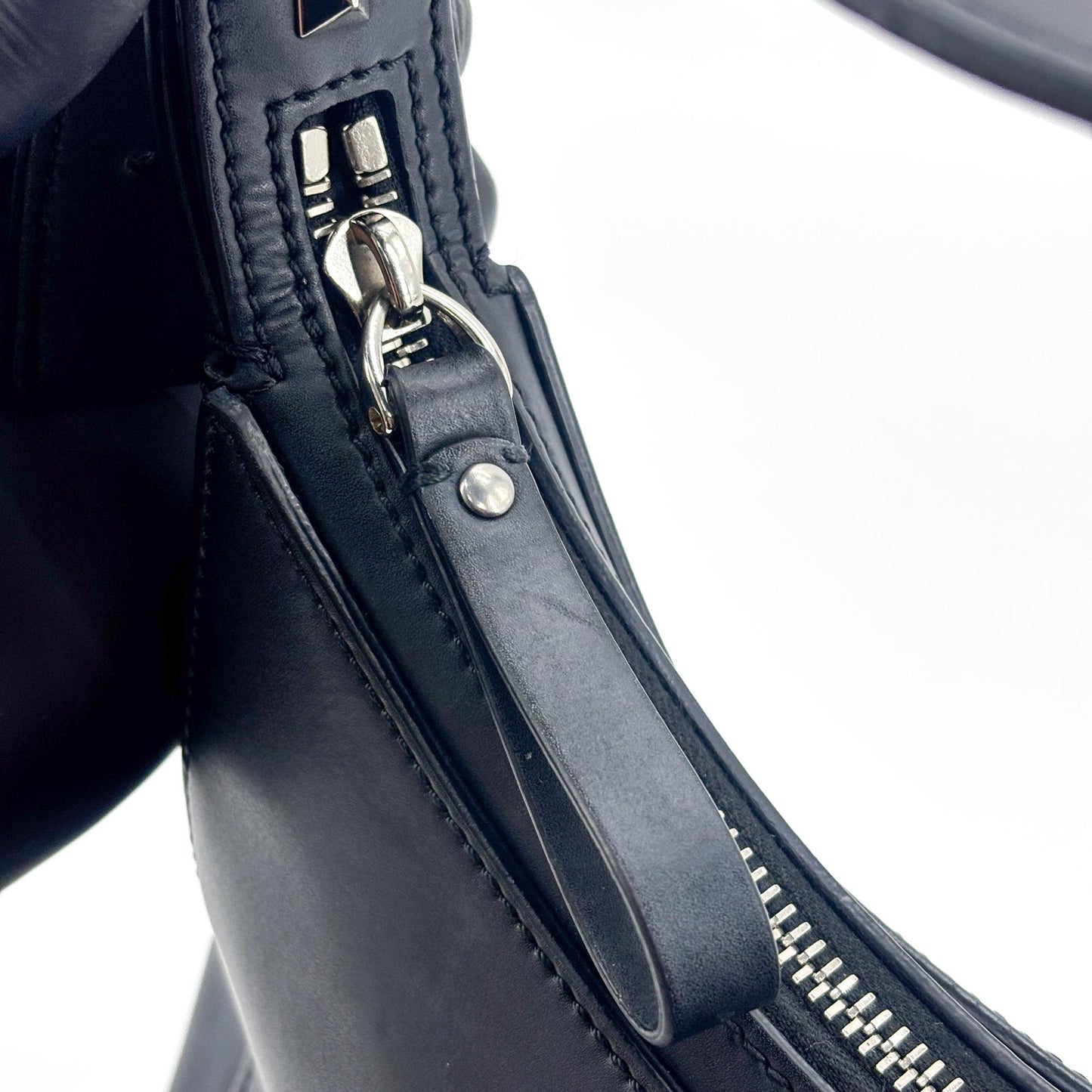 Valentino Garavani VLTN Leather Hobo Bag Black