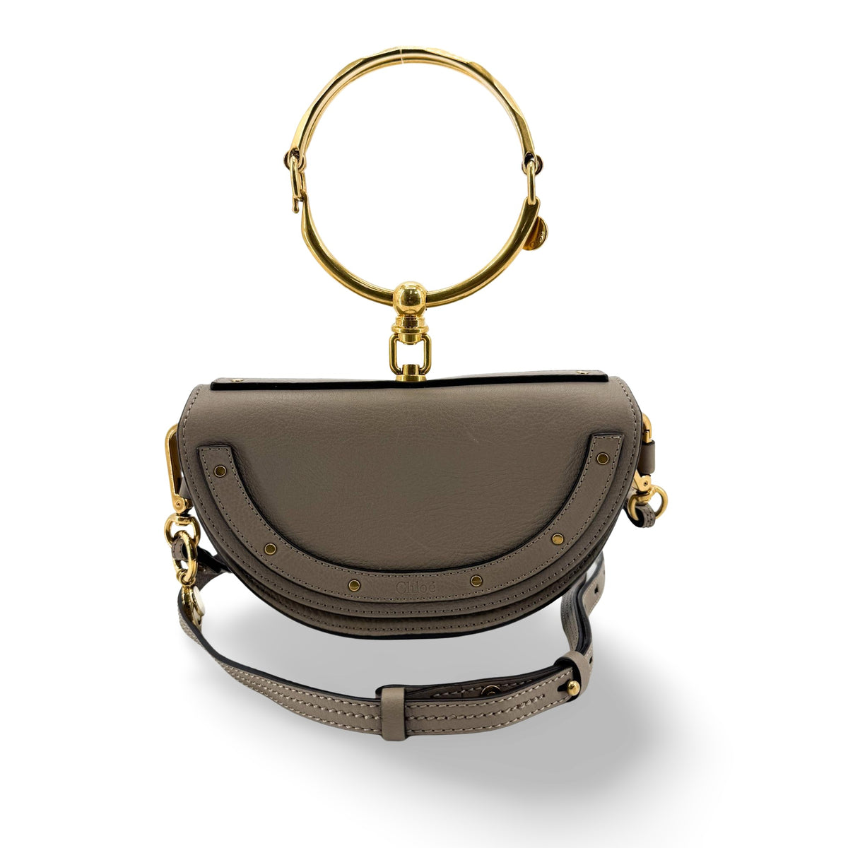 Chloé Nile Small Bracelet Bag Moti Grey