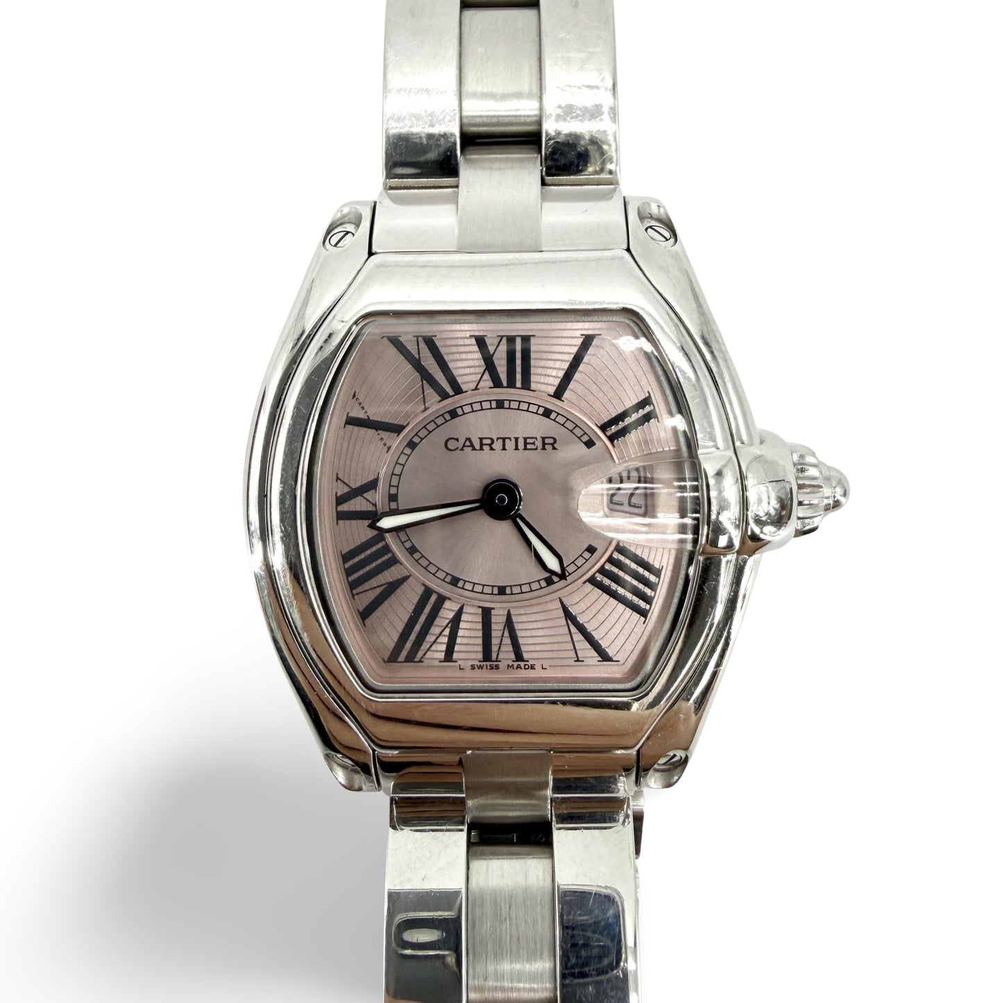 Cartier Roadster SM Pink Dial Steel