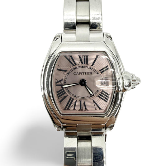Cartier Roadster SM Pink Dial Steel