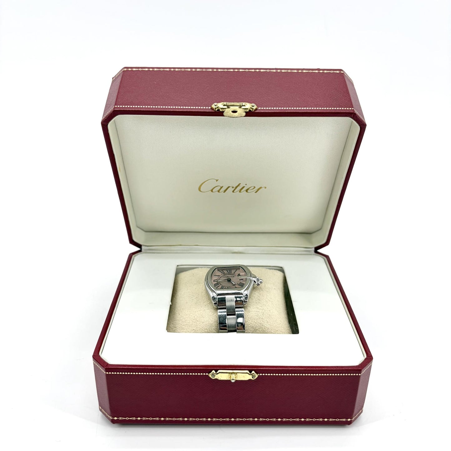 Cartier Roadster SM Pink Dial Steel