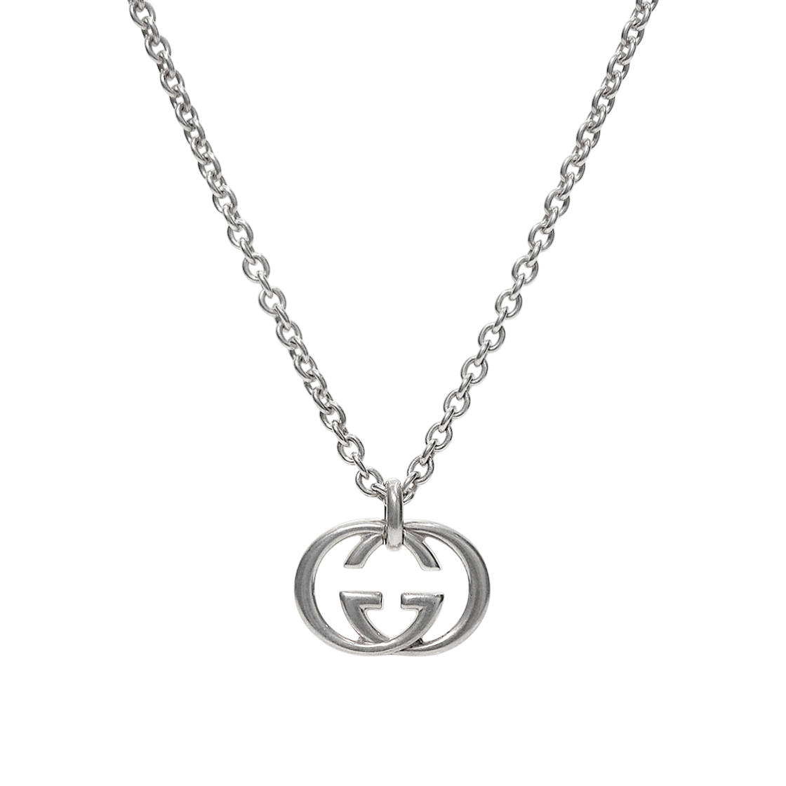 Gucci Interlocking G Silver Necklace