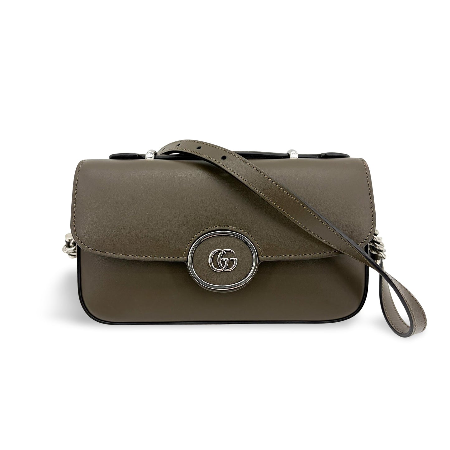 Gucci Blondie Small Shoulder Bag Dark Green Silver Hardware