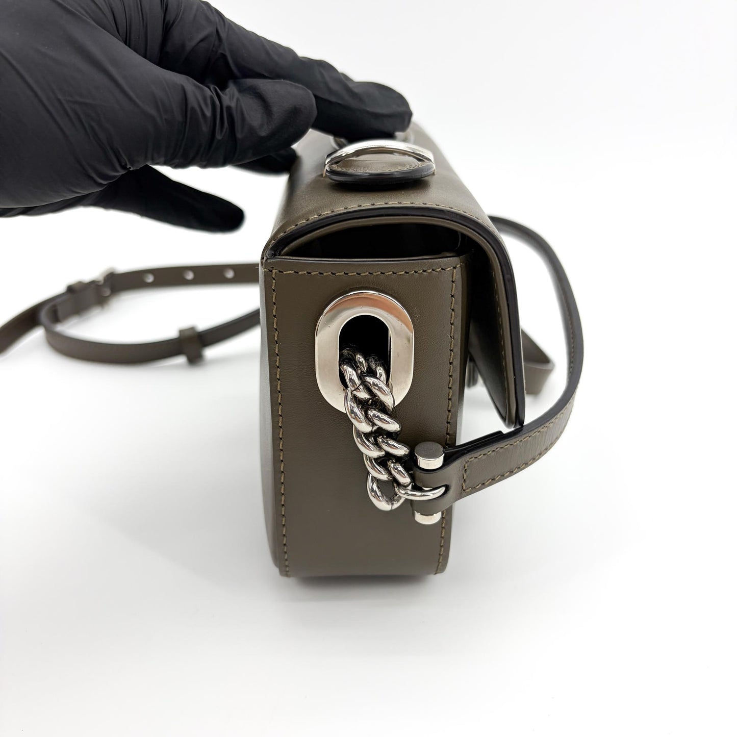 Gucci Blondie Small Shoulder Bag Dark Green Silver Hardware
