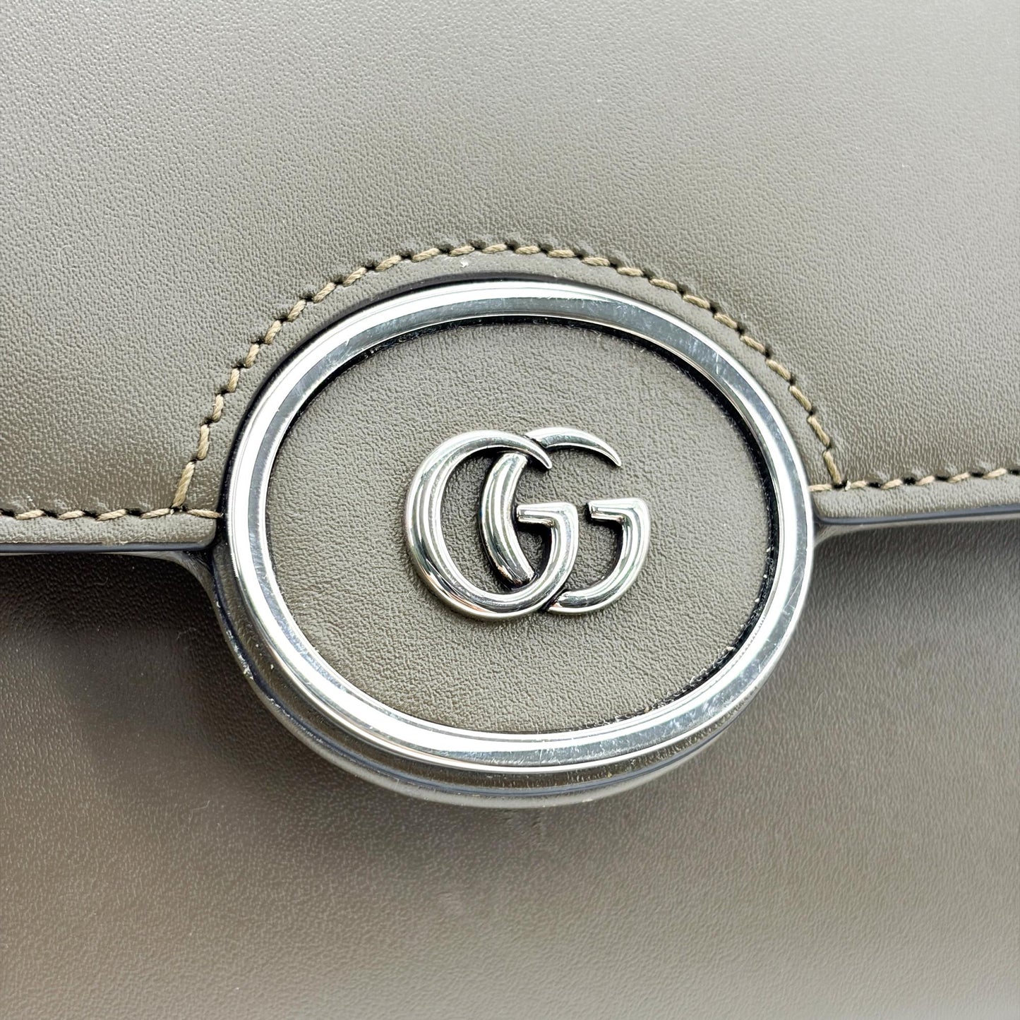 Gucci Blondie Small Shoulder Bag Dark Green Silver Hardware