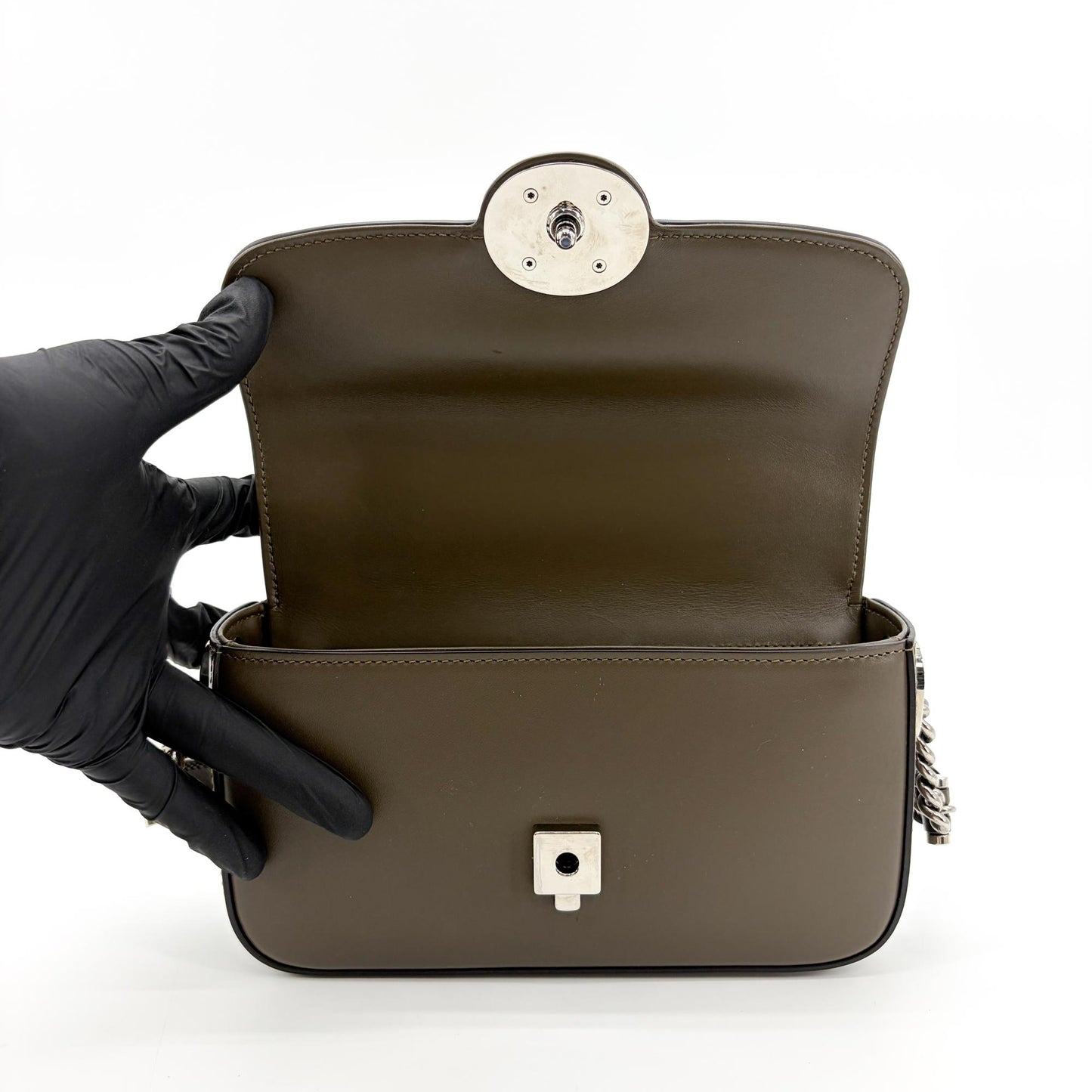Gucci Blondie Small Shoulder Bag Dark Green Silver Hardware