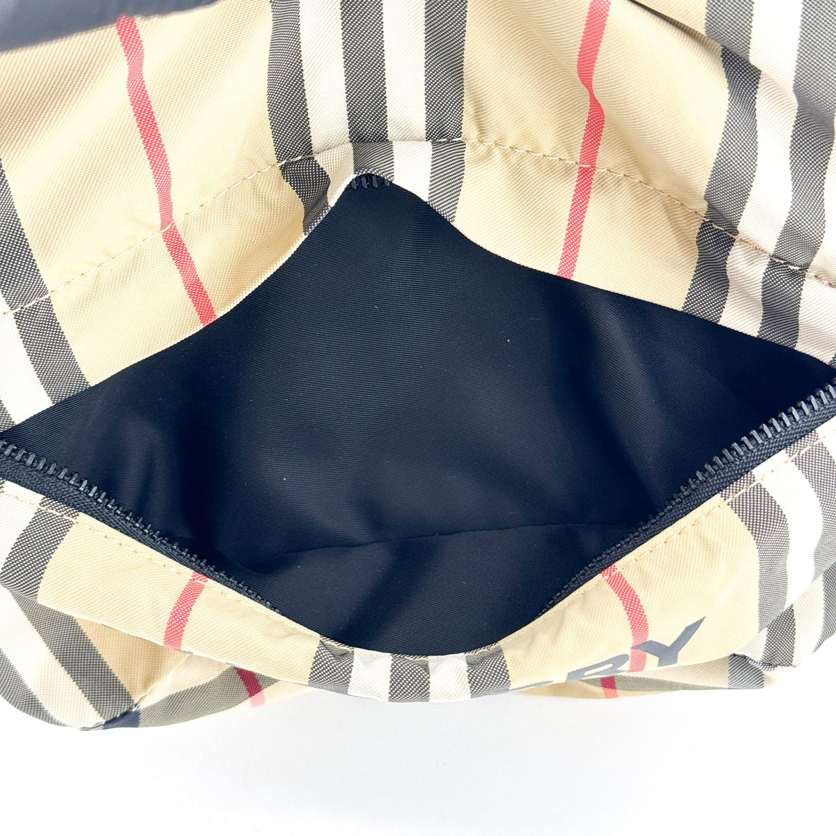 Burberry Phoebe Icon Stripe Econyl Drawcord Pouch