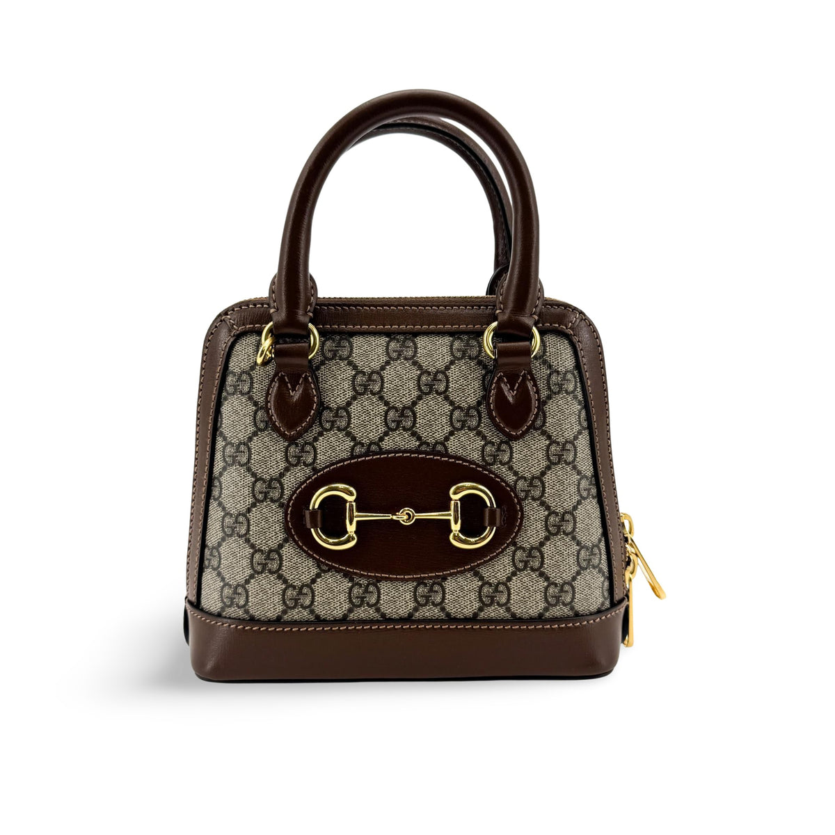Gucci Horsebit 1955 Mini Top Handle Bag GG Supreme Brown