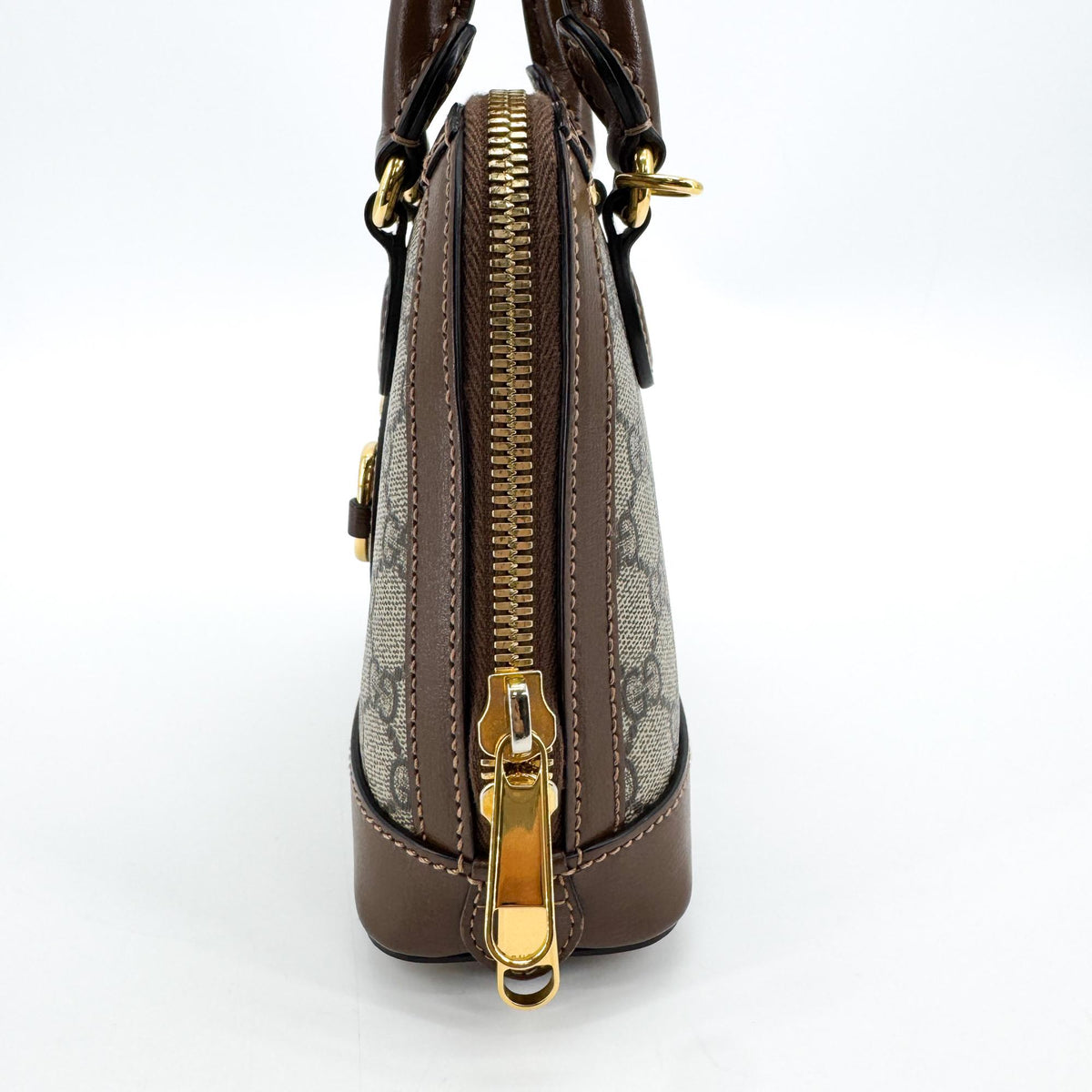 Gucci Horsebit 1955 Mini Top Handle Bag GG Supreme Brown