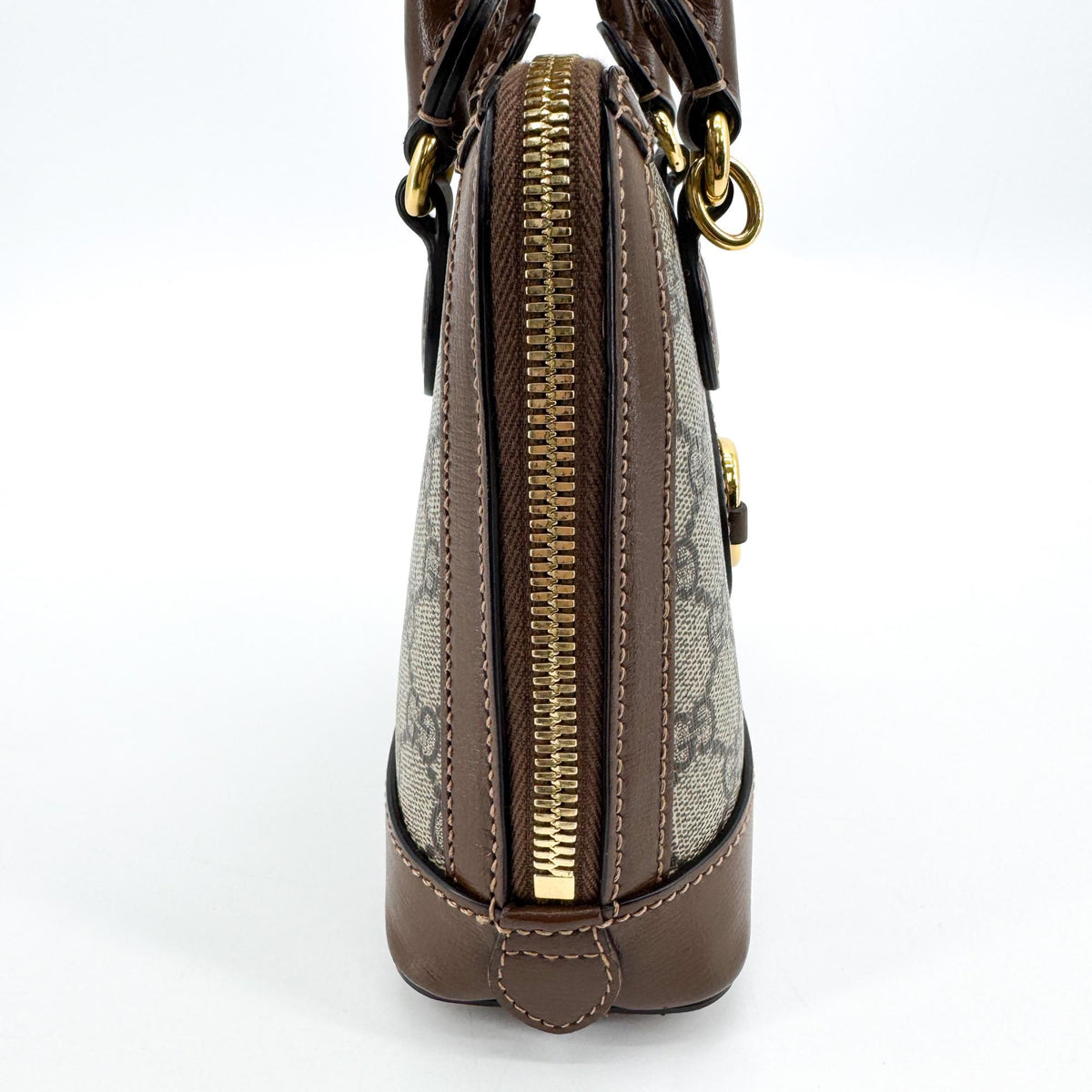 Gucci Horsebit 1955 Mini Top Handle Bag GG Supreme Brown