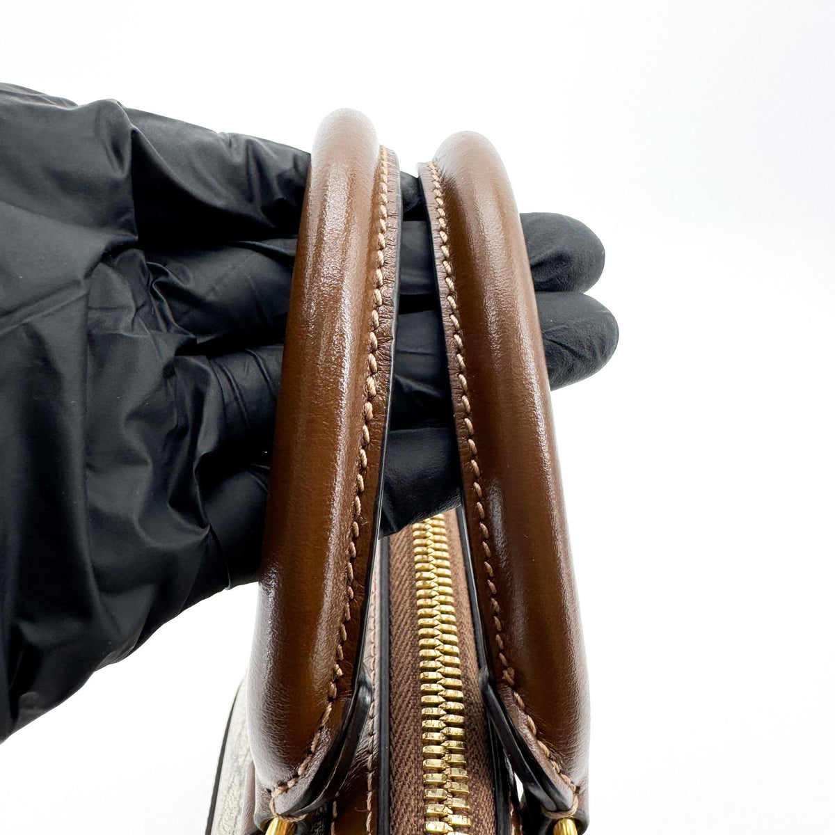 Gucci Horsebit 1955 Mini Top Handle Bag GG Supreme Brown
